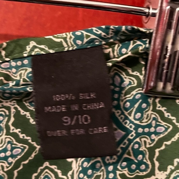 Vtg 90s Y2K Express Green Beaded Bohemian Fairy Skirt Sz 9/10 NWT - Picture 6 of 7